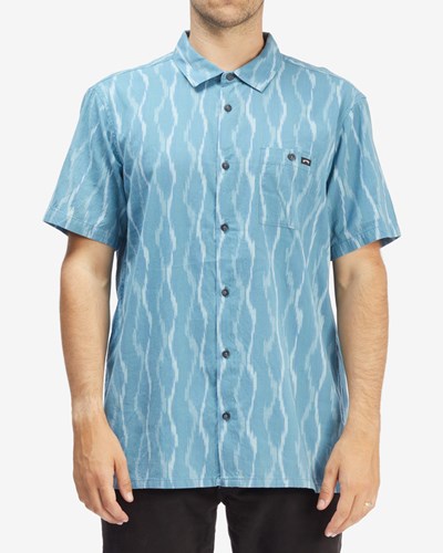 Billabong Sundays Jacquard Corta Sleeve Shirt Azules | DKJFOV230