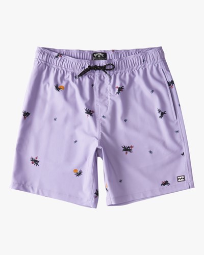 Billabong Sundays Layback Boardshorts 17" Lavanda Claro | SZHUML014