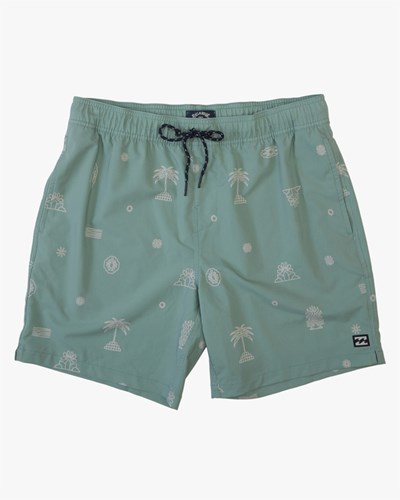 Billabong Sundays Layback Boardshorts 17" Sage | TSQHLF570