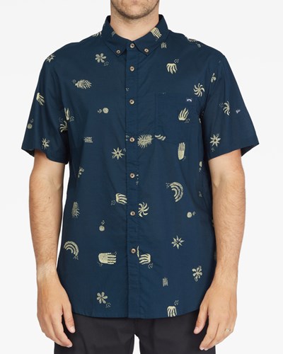 Billabong Sundays Mini Corta Sleeve Shirt Indigo | RCZVSD157