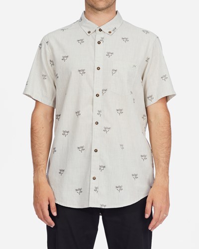 Billabong Sundays Mini Corta Sleeve Shirt Stone Heather | XSVDCR857