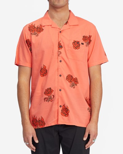 Billabong Sundays Vacay Corta Sleeve Shirt Rojas | PHZENJ810