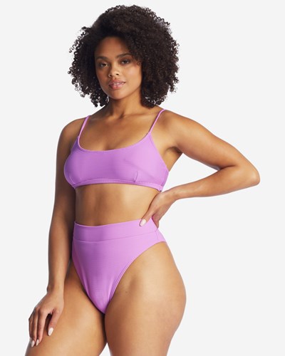 Billabong Tanlines Avery Mini Scoop-Neck Bikini Top Bright Orchid | YWUQGV018