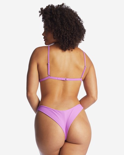 Billabong Tanlines Tanga Bikini Bottoms Bright Orchid | BSYULI176