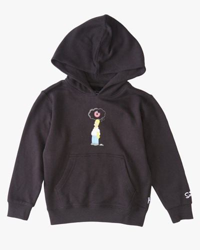 Billabong The Simpsons Donut Pullover Hoodie Negras | EJNATB106