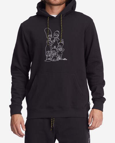 Billabong The Simpsons Family Keyline Pullover Hoodie Negras | NFGWAU809