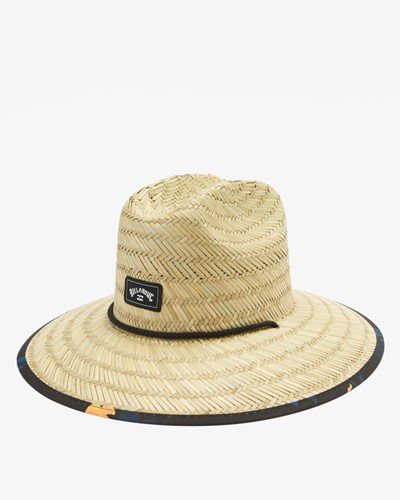 Billabong Tides Print Straw Lifeguard Hat Neon Night | FHNRLJ214