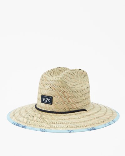 Billabong Tides Print Straw Lifeguard Hat Marine | JLCGKF340