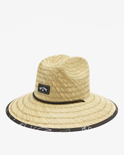 Billabong Tides Print Straw Lifeguard Hat Negras Blancas | WMLBGN385