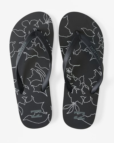 Billabong Tides Slip-On Sandals Negras Blancas | NJIHFQ241