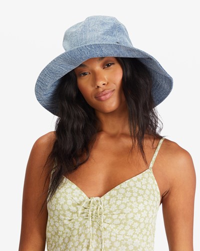 Billabong Time To Shine Bucket Hat Washed Denim | EJNSKO279