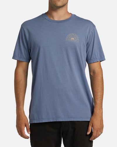 Billabong Trademark Wave Washed Corta Sleeve T-Shirt Azules | JLKQRC159