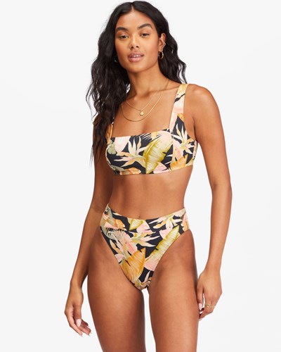 Billabong Wave Tribe Square Bralette Bikini Top Jungle Night | ZUQPNH315