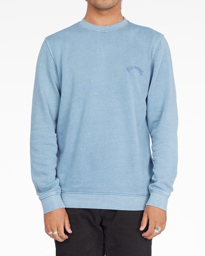 Billabong Wave Washed Crewneck Pullover Azules | XWCJTR635