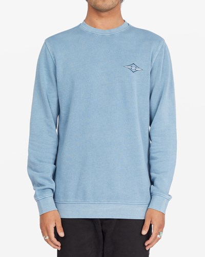 Billabong Wave Washed Theme Arch Crewneck Pullover Azules | NAZIML463