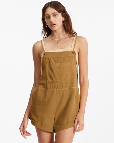 Billabong Wild Pursuit Romper Doradas | GRVJUD958