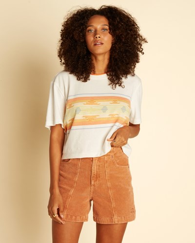 Billabong Wrangler Border Line Boxy T-Shirt Salt Crystal | EFSRMY497