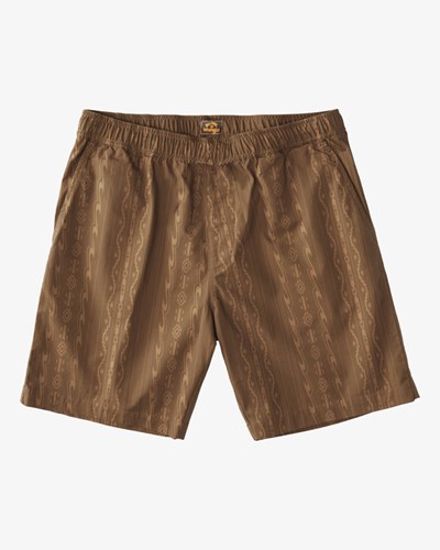 Billabong Wrangler Wesley Elastic Organic Algodon Walkshorts 19" Teak | YEGRAO298