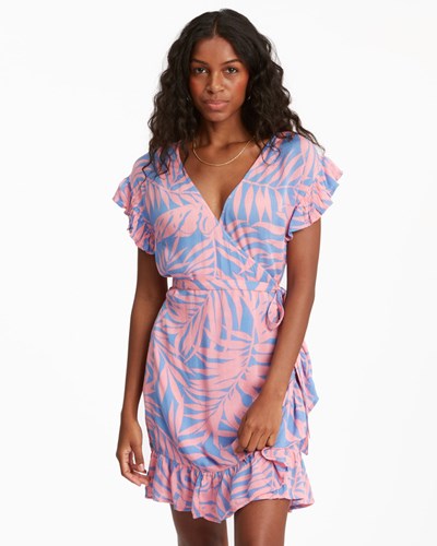 Billabong Wrap And Roll Woven Vestido Rosas | JQIWAS980