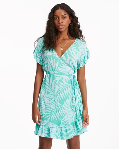 Billabong Wrap And Roll Woven Vestido Verde | DQISFE967