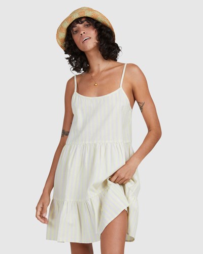 Billabong Zesty Mini Vestido Limón | JDBQMT497