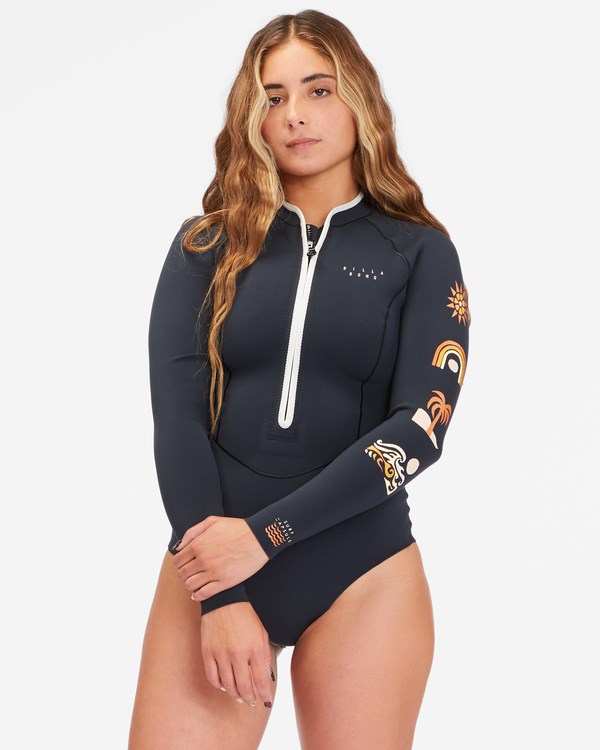 Billabong 1/1 Salty Dayz Light Natural Long Sleeve Spring Suit Negras | KRVQIB612