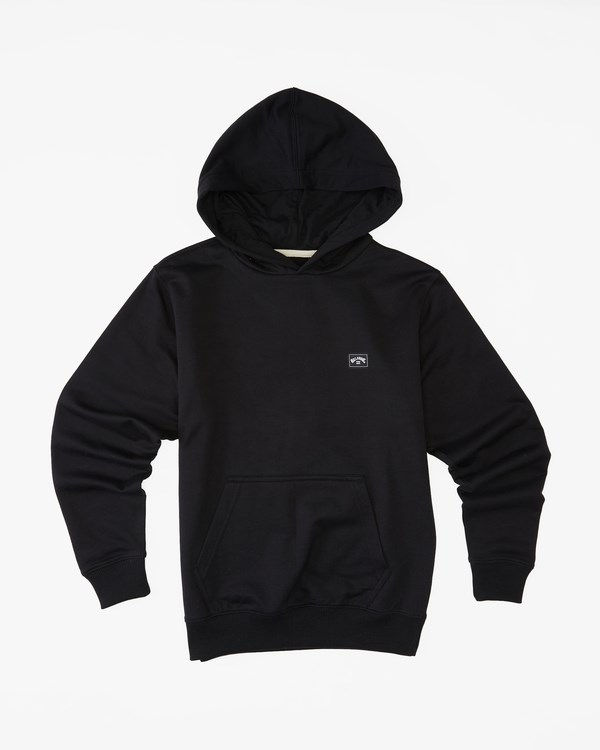 Billabong (2-7) All Day Organic Pullover Hoodie Black/Black | FYBPNK971