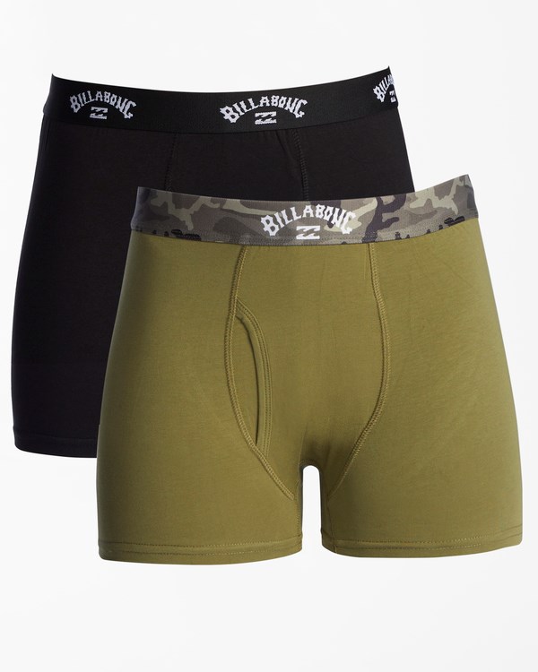 Billabong 2-Pack Core Boxer Briefs Verde Oliva | PCLSKH134