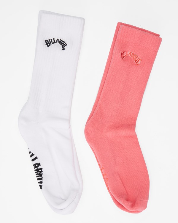 Billabong 2-Pack Deporte Crew Socks Rosas | PIFMSX159