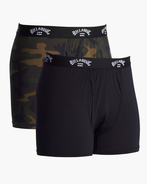 Billabong 2-Pack Performance Boxer Briefs Verde Oliva | OLTYSQ389