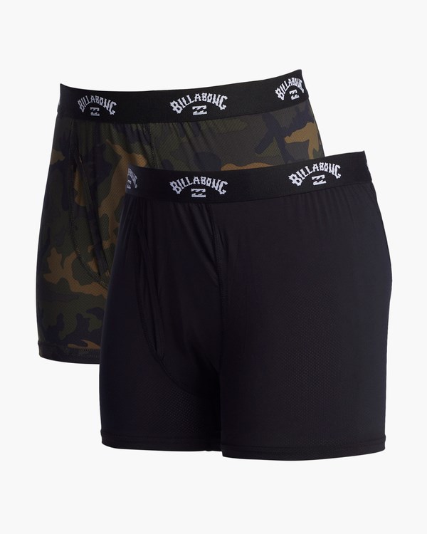 Billabong 2-Pack Performance Boxer Briefs Verde Oliva | OLTYSQ389