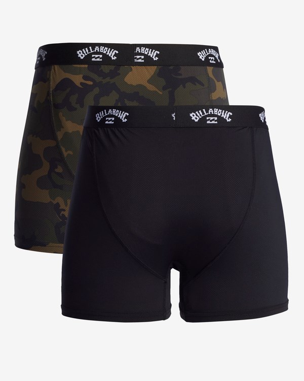 Billabong 2-Pack Performance Boxer Briefs Verde Oliva | OLTYSQ389