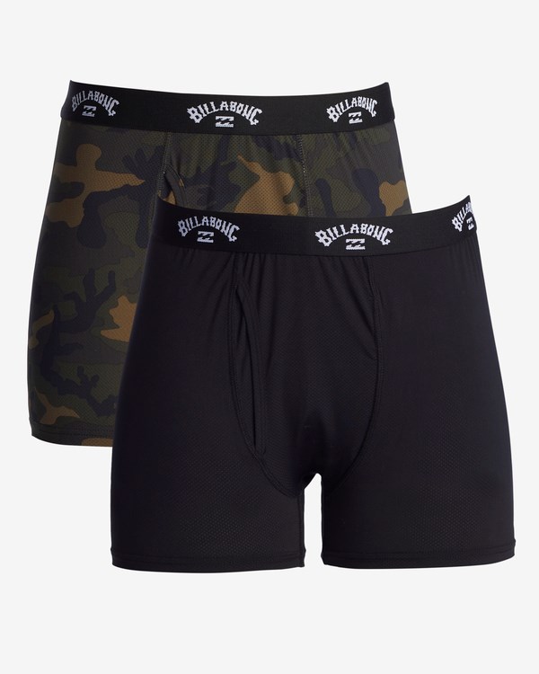 Billabong 2-Pack Performance Boxer Briefs Verde Oliva | OLTYSQ389