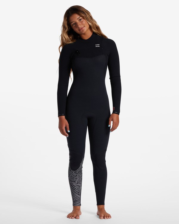 Billabong 3/2 Furnace Comp Chest Zip Wetsuit Midnight Trails | CWIVKS561