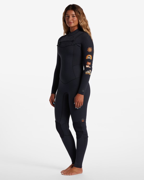 Billabong 3/2 Salty Dayz Natural Chest Zip Wetsuit Negras | SZHUYC218