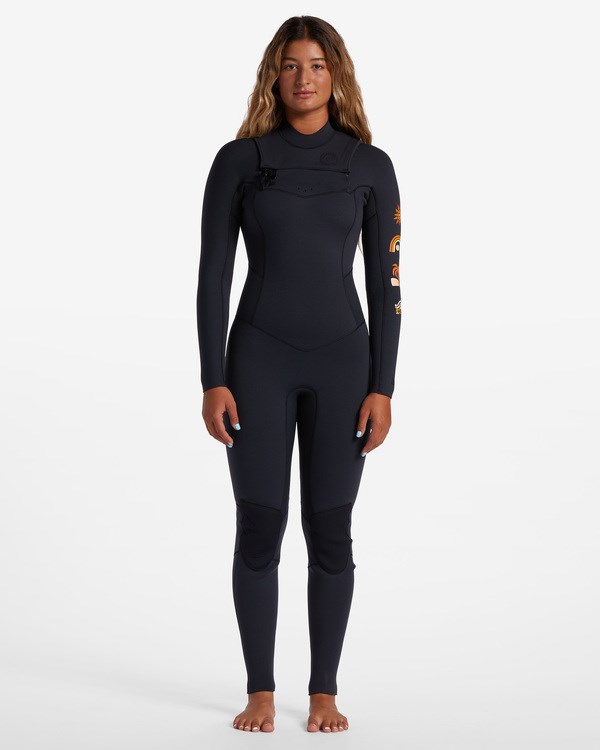 Billabong 3/2 Salty Dayz Natural Chest Zip Wetsuit Negras | SZHUYC218