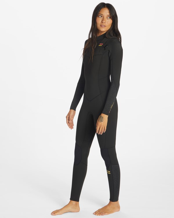 Billabong 3/2 Synergy Chest Zip Full Wetsuit Negras | MVSFGY691