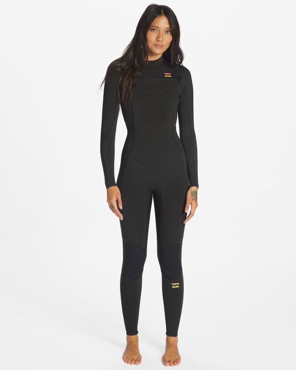 Billabong 3/2 Synergy Chest Zip Full Wetsuit Negras | MVSFGY691