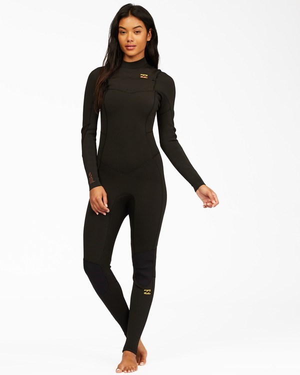 Billabong 3/2 Synergy Chest Zip Full Wetsuit Negras | NFXAEJ571