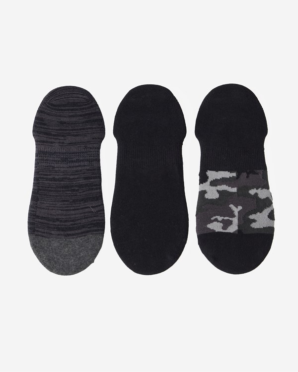 Billabong 3-Pack Camo No-Show Socks Negras | CEPZIT579