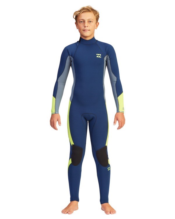 Billabong 4/3 Absolute Back Zip Full Wetsuit Azul Marino | IXHYNW340