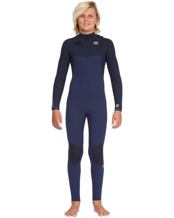 Billabong 4/3 Furnace Comp Chest Zip Full Wetsuit Azul Marino | TDBLQK279