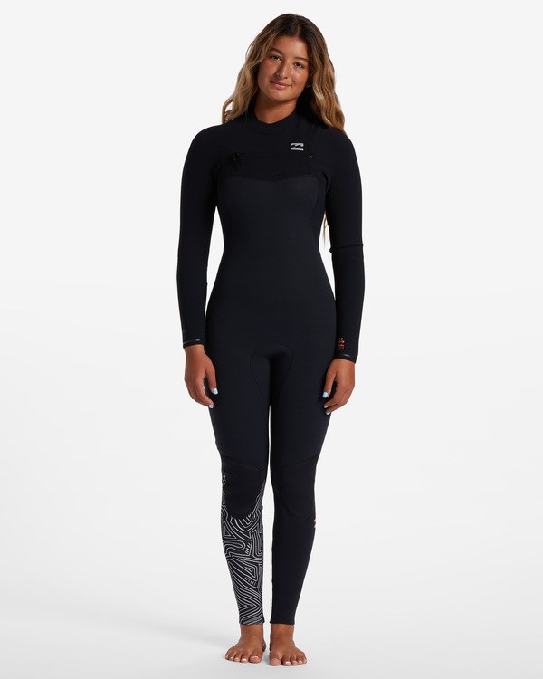 Billabong 4/3 Furnace Comp Chest Zip Wetsuit Midnight Trails | WSEFUH712