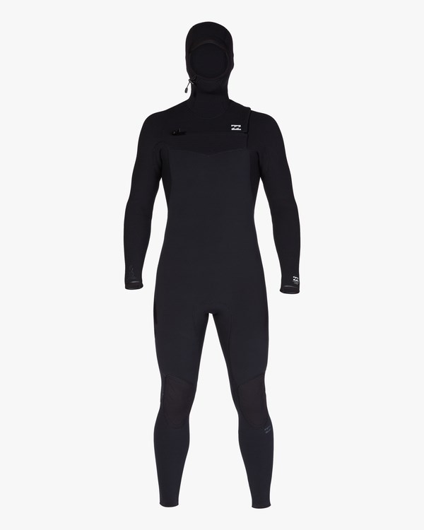 Billabong 4/3 Furnace Comp Encapuchado Chest Zip Full Wetsuit Negras | CLSDAP905