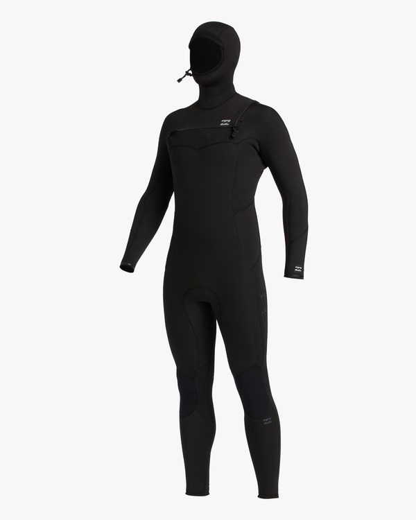 Billabong 5/4 Absolute Chest Zip Encapuchado Wetsuit Negras | FGDVTJ380