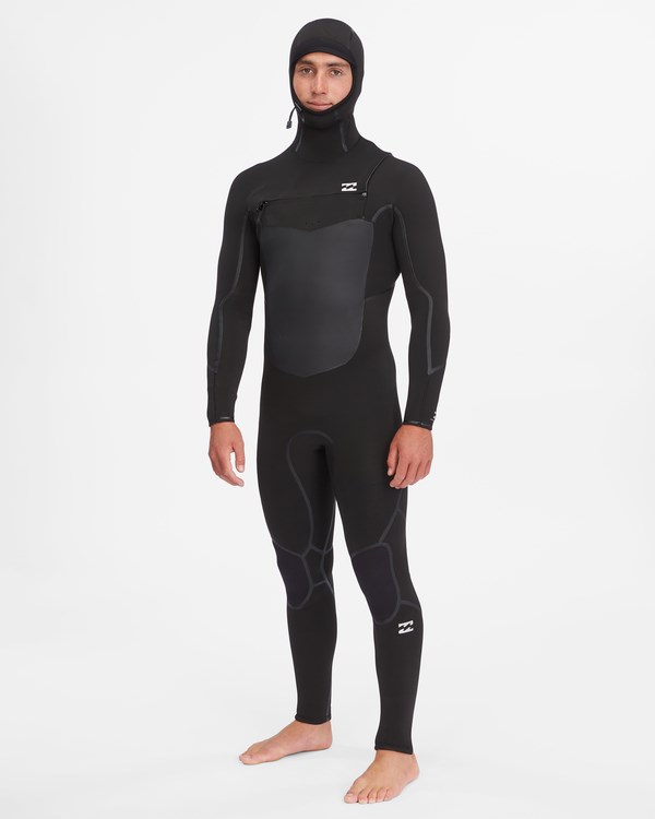 Billabong 5/4 Absolute Plus Chest Zip Encapuchado Full Wetsuit Negras | VAJWIL152