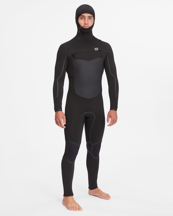 Billabong 5/4 Absolute Plus Chest Zip Encapuchado Full Wetsuit Negras | VAJWIL152