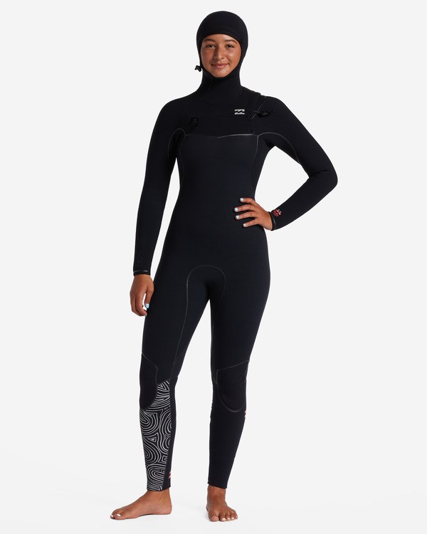 Billabong 5/4 Furnace Chest Zip Encapuchado Wetsuit Midnight Trails | JTZBWG950