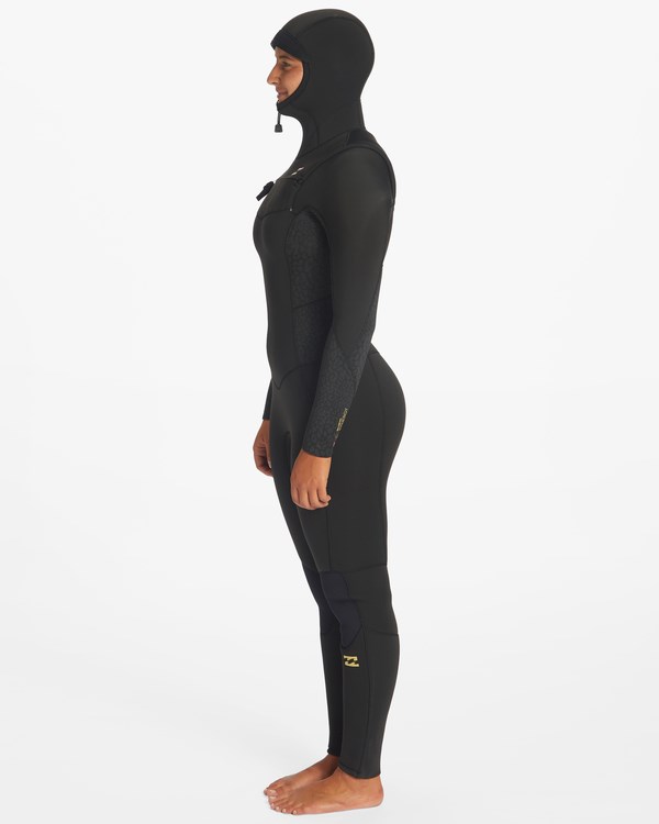 Billabong 5/4 Synergy Encapuchado Chest Zip Full Wetsuit Negras | ONDPWY136