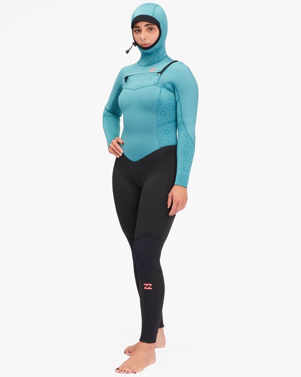 Billabong 5/4 Synergy Encapuchado Chest Zip Full Wetsuit Marine | UBJNGZ370